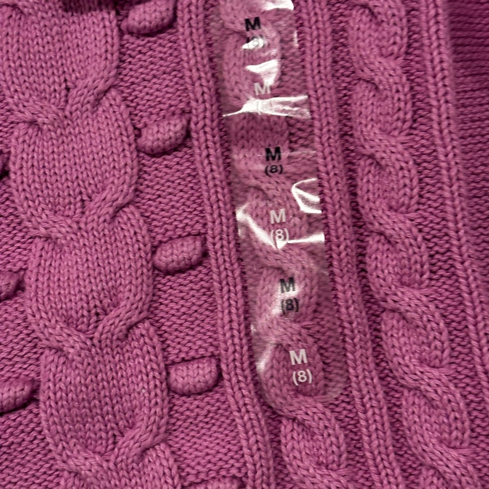 NWT Gap Kids Cable Knit Sweater Pink Size M (8) 100% Cotton - Picture 5 of 8